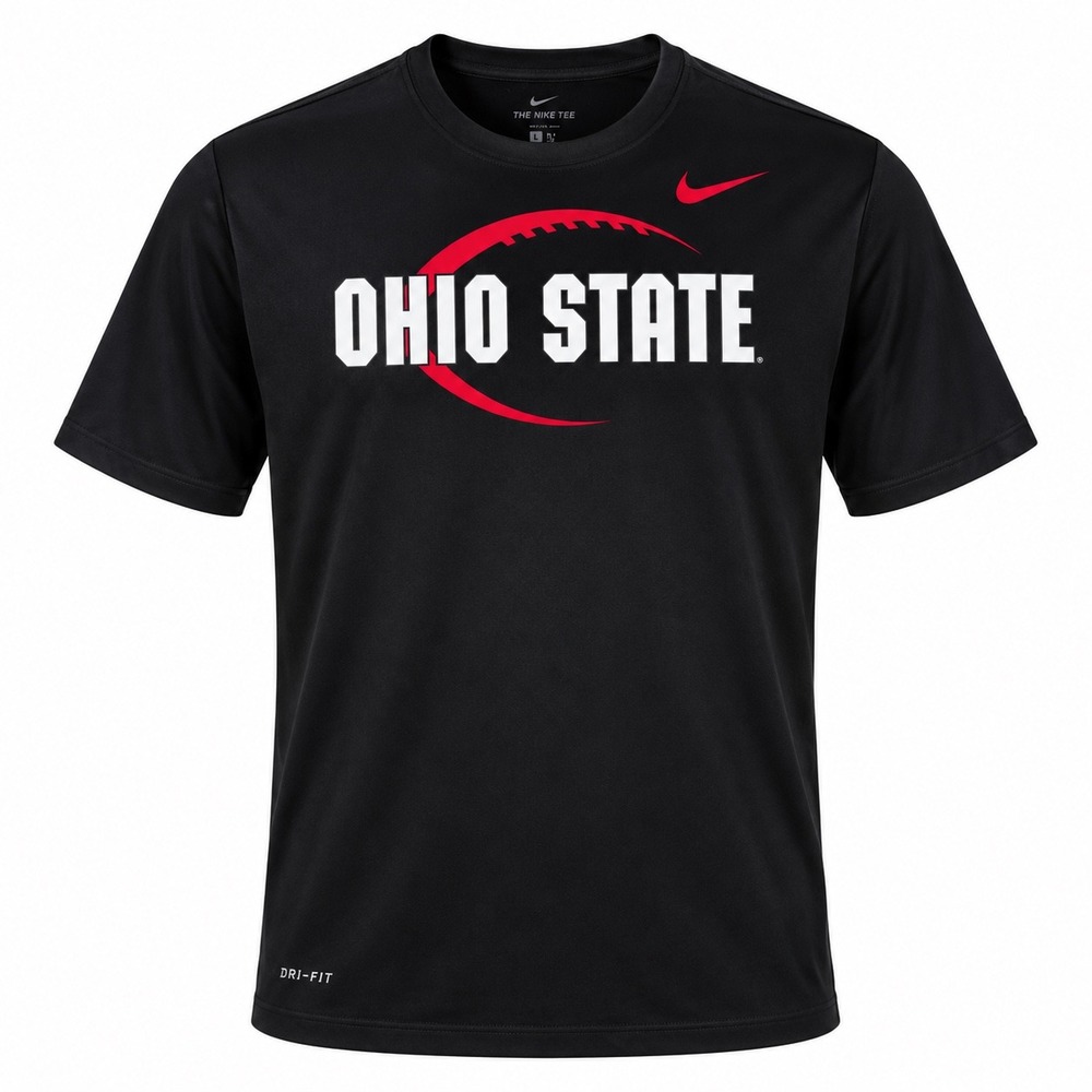 Nike Mens Ohio State Buckeyes XL Dri-FIT Polyester Black Athletic T-Shirt